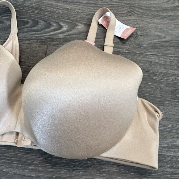 NEW Cacique Lightly Lined Balconette Bra 46DD Back Smoothing Satin Underwire - Picture 4 of 11